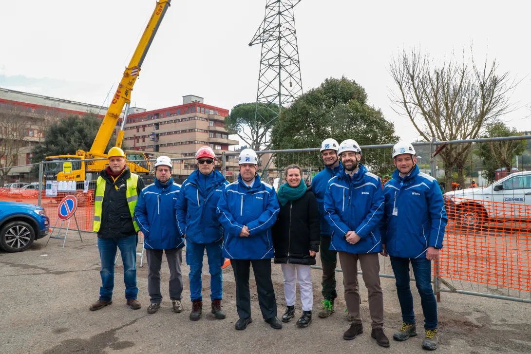 L'assessora Biti con i tecnici Terna