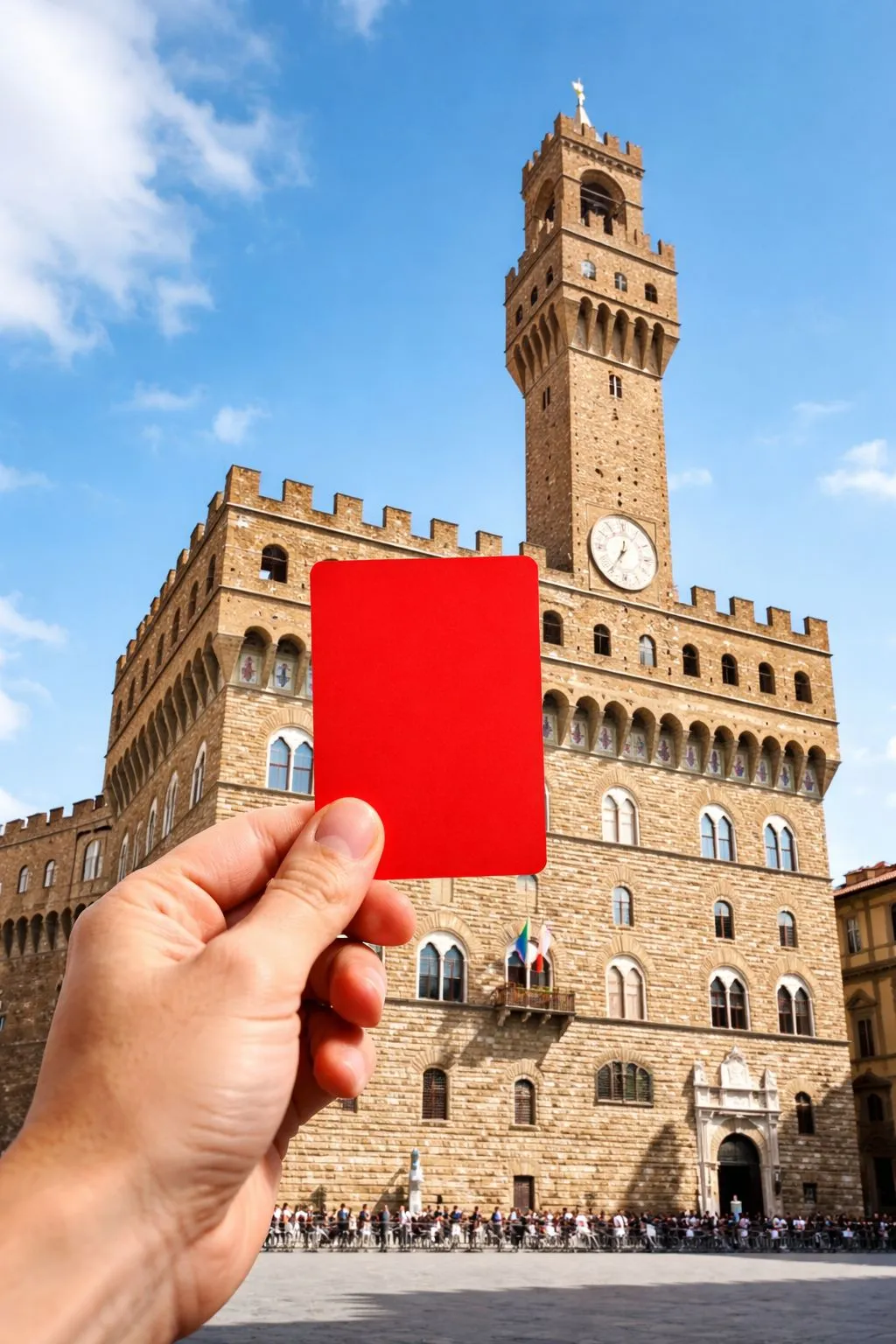 Cartellino rosso a Palazzo Vecchio