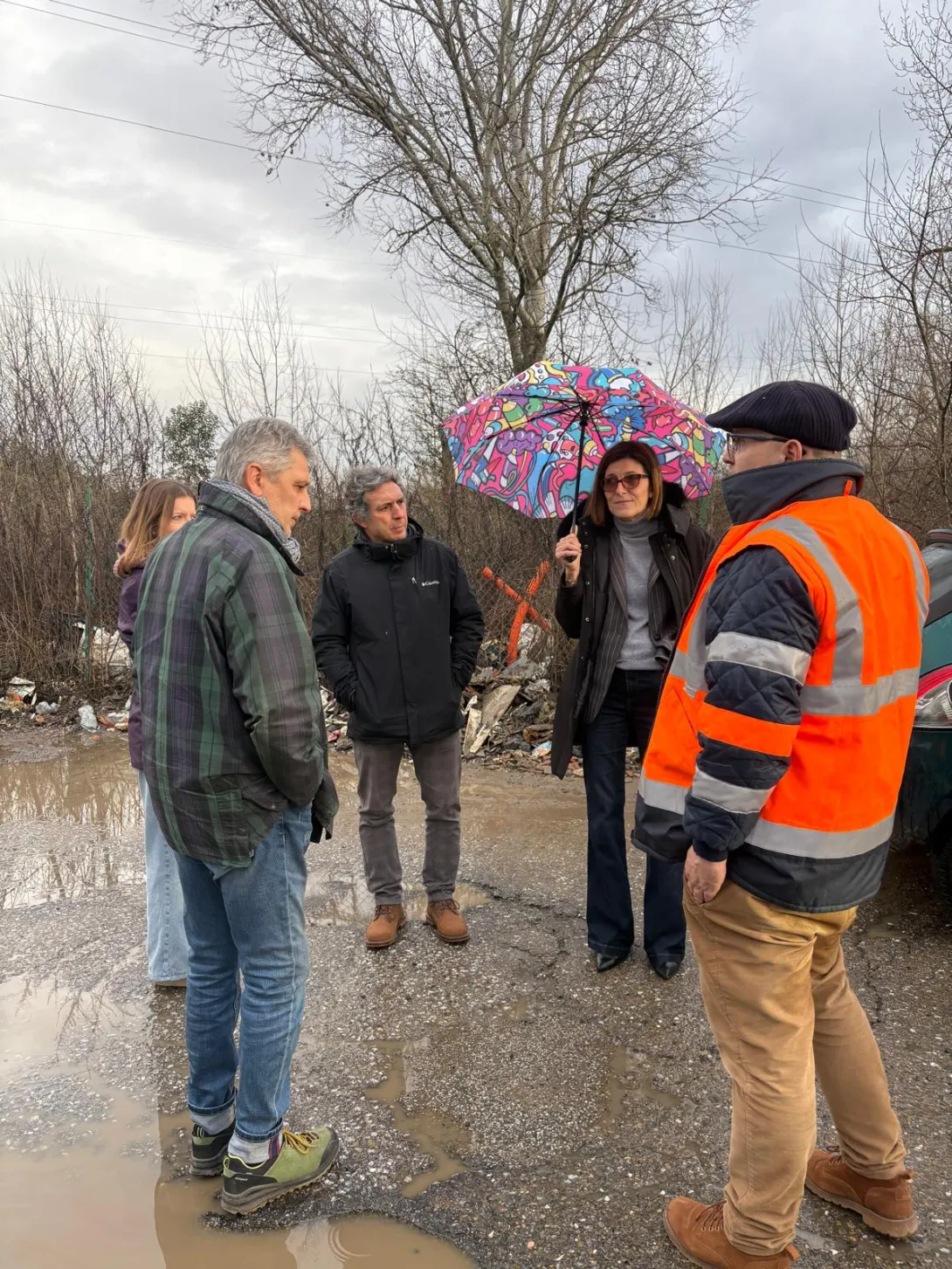 Il sopralluogo della vicesindaca