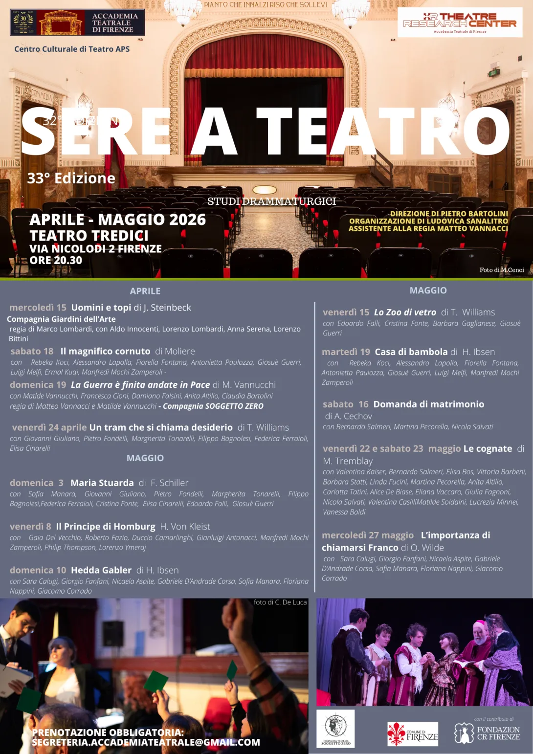 Calendario Sere a Teatro al Teatro 13