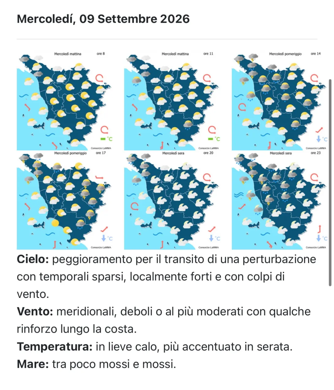 previsioni Lamma