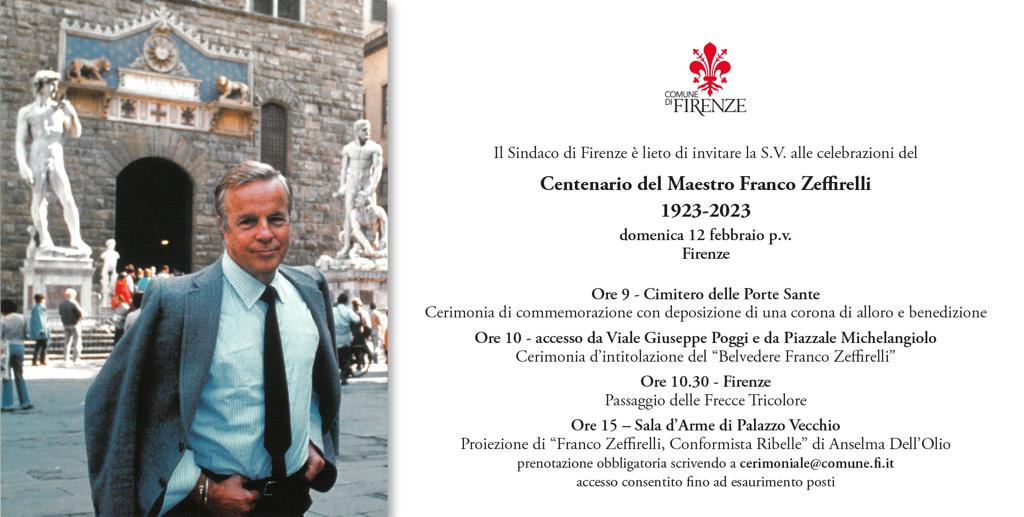 Invito Belvedere Franco Zeffirelli Invito Belvedere Franco Zeffirelli
