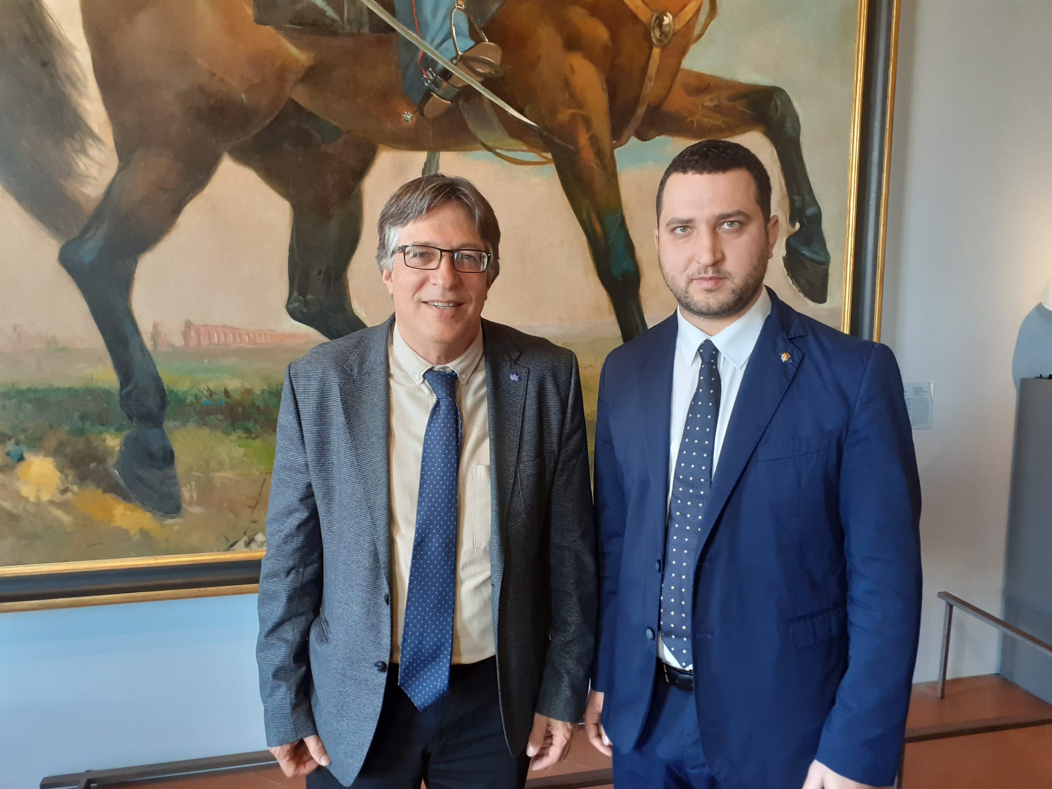 Ambasciatore d'Israele Alon Bar col vice presidente vicario del Consiglio comunale Emanuele Cocollini Ambasciatore d'Israele Alon Bar col vice presidente vicario del Consiglio comunale Emanuele Cocollini