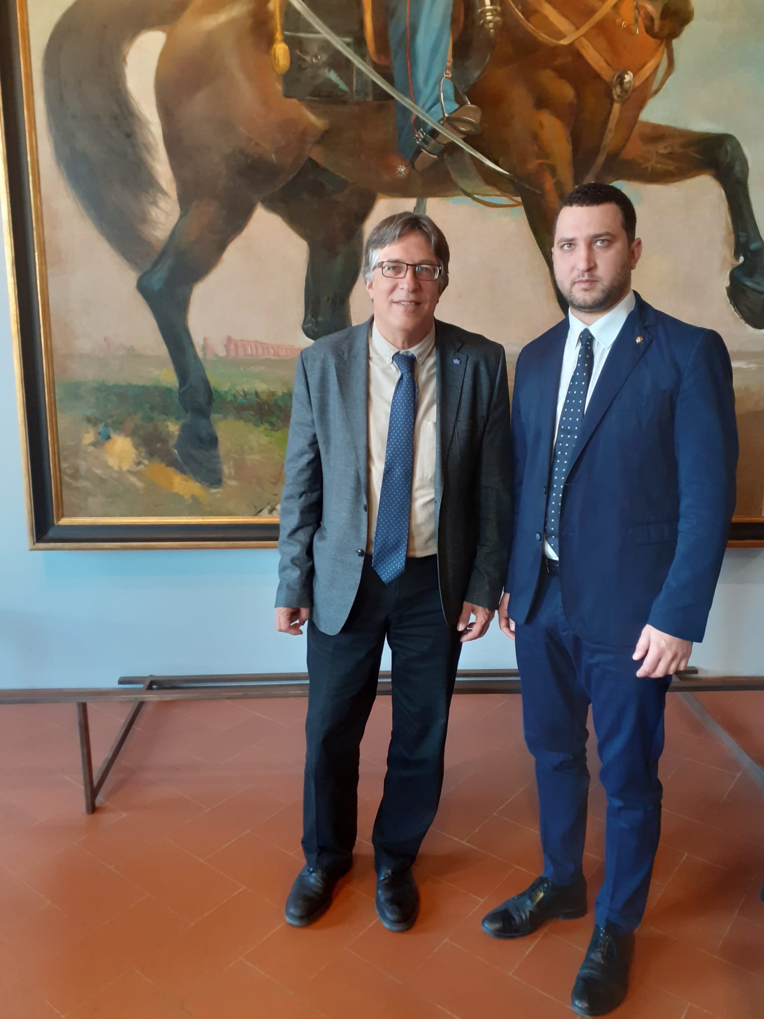 Ambasciatore d'Israele Alon Bar col vice presidente vicario del Consiglio comunale Emanuele Cocollini Ambasciatore d'Israele Alon Bar col vice presidente vicario del Consiglio comunale Emanuele Cocollini