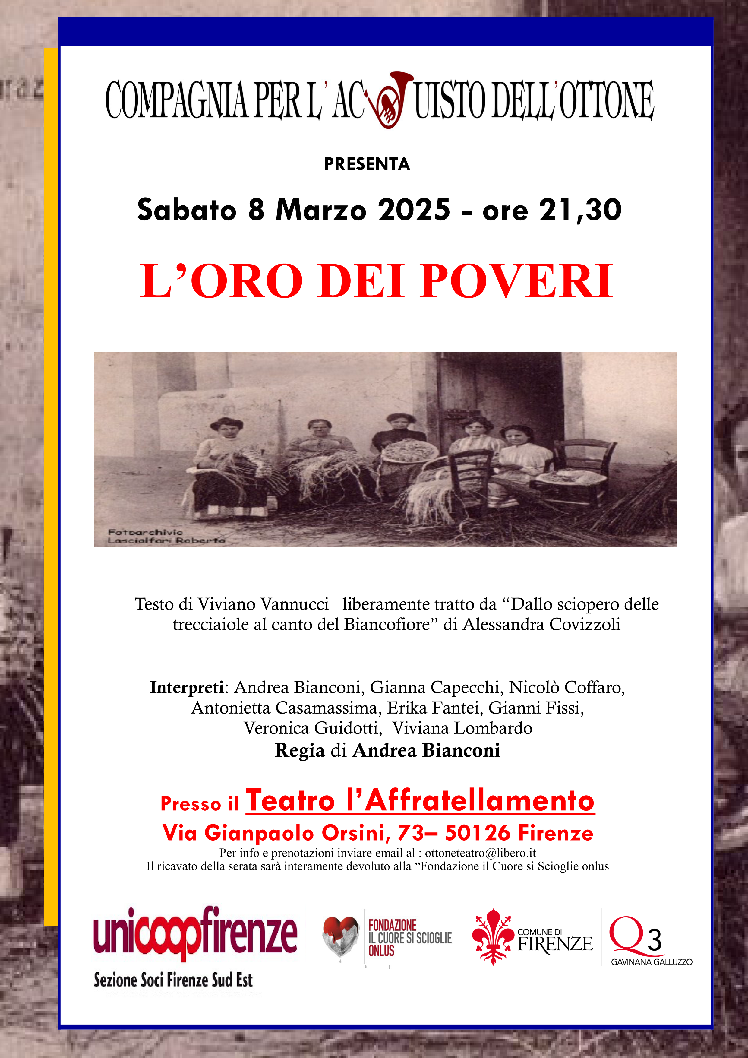 Oro dei Poveri Affratellamento Oro dei Poveri Affratellamento