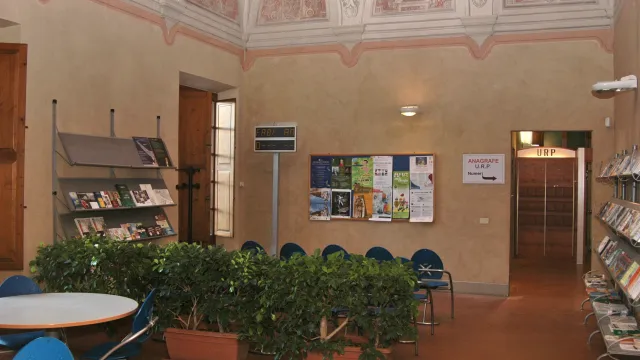 Sala d'attesa dello sportello URP di Villa Vogel