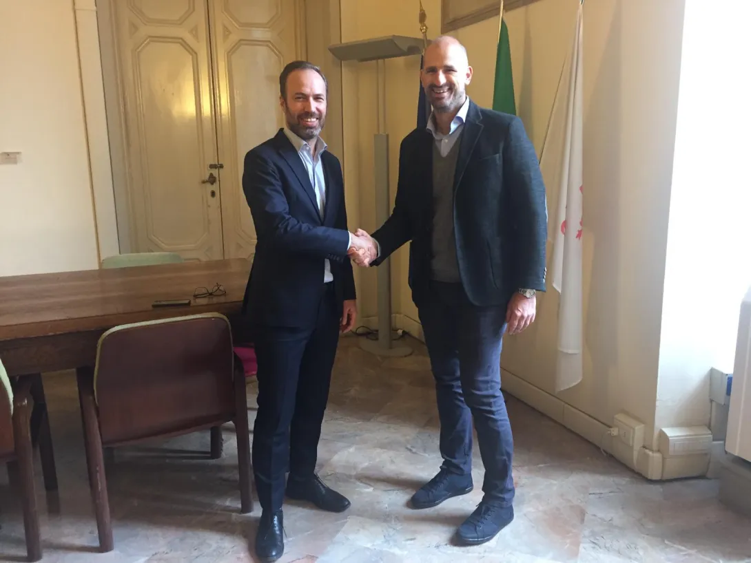 L'assessore Lorenzo Perra e Patrizio Donnini, CEO e Founder di Keesy