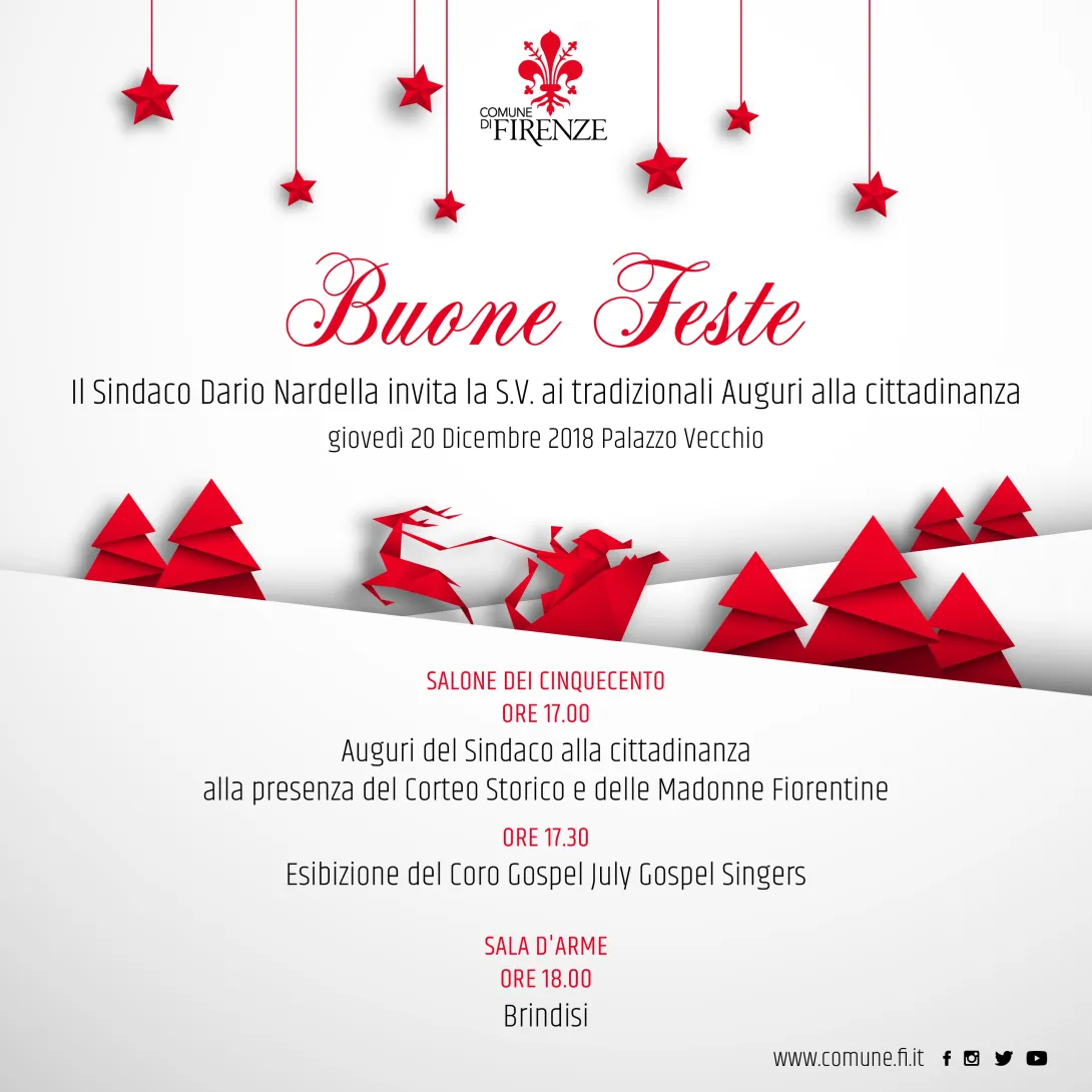 creatività per auguri del sindaco