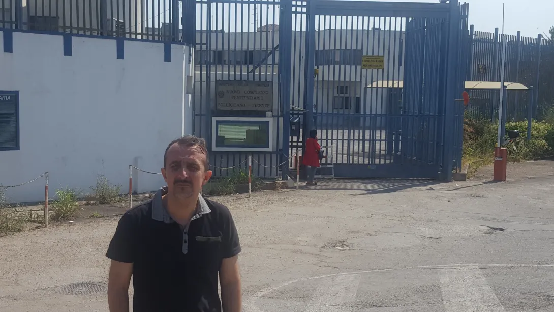 Il presidente del Consiglio comunale Luca Milani a Sollicciano