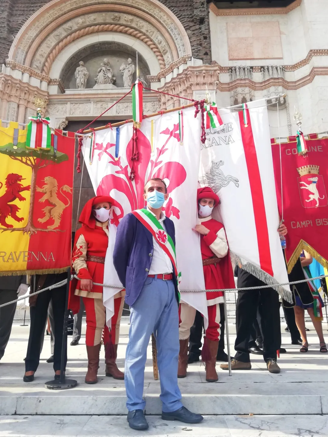 Il presidente del Consiglio comunale Luca Milani a Bologna nel 40° anniversario della strage