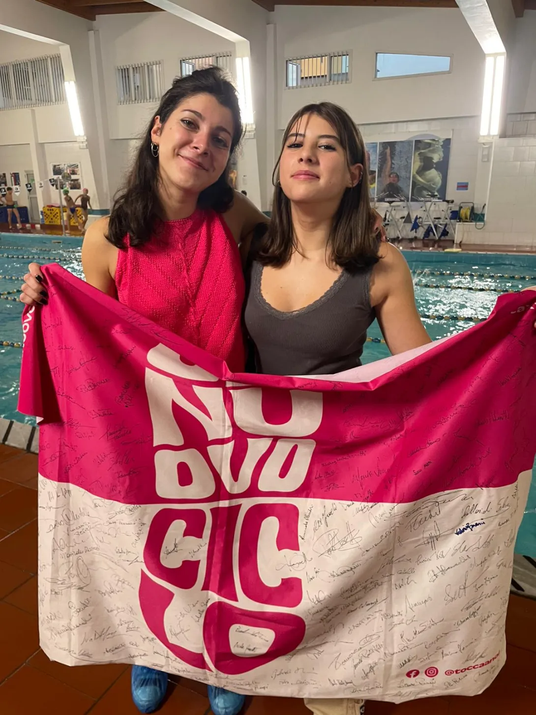Una tampon box alla piscina di via del Romito Una tampon box alla piscina di via del Romito