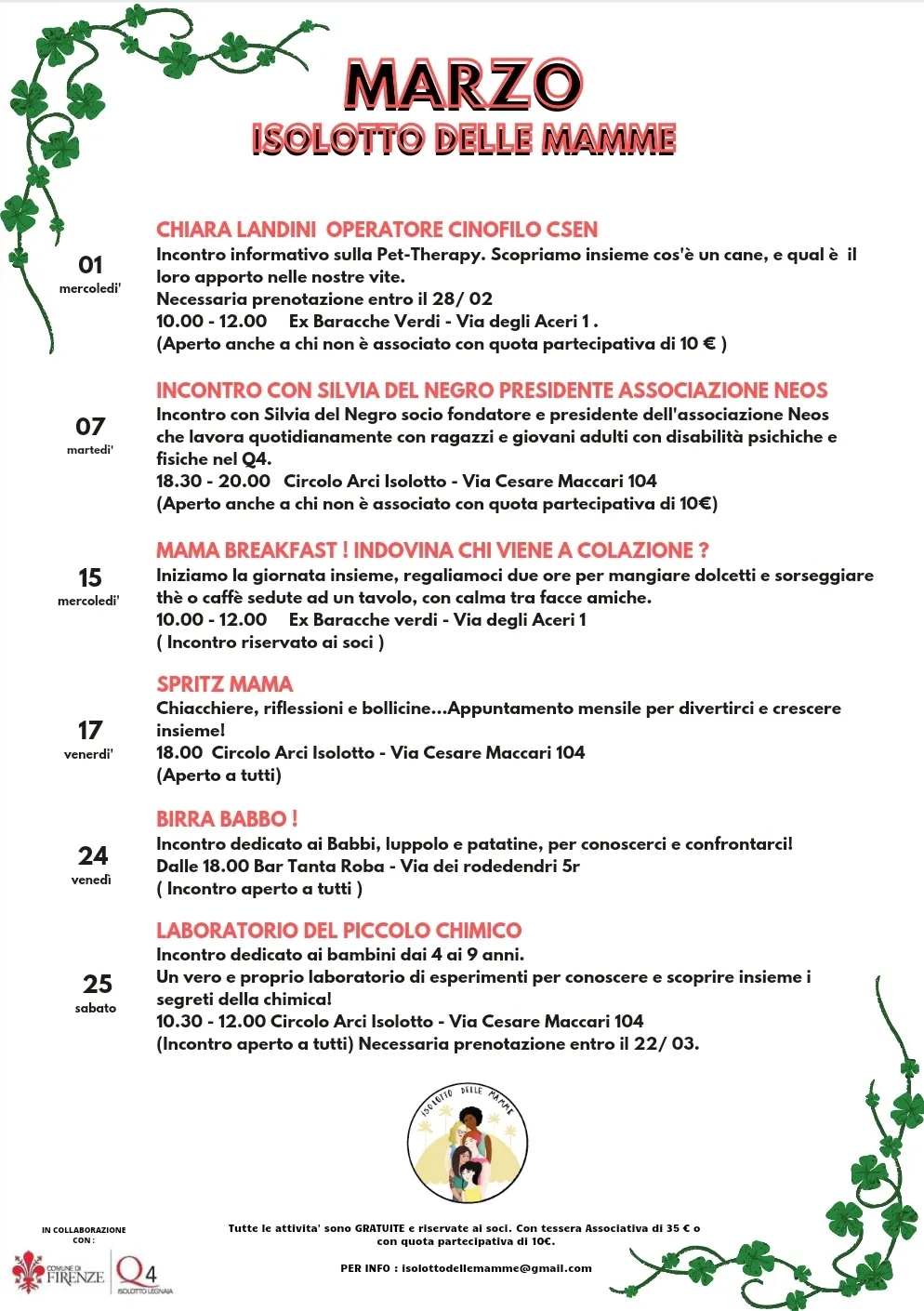 Isolotto delle mamme al Quartiere 4
